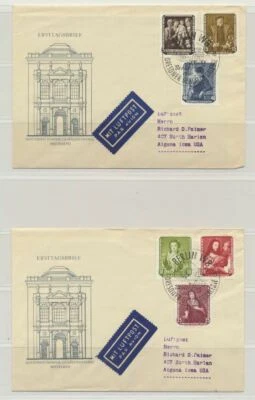Alemania RDA Sc. 355 - 360 pinturas famosas en 1957 Dresden cancelación 2 cubiertas Foto 1 de 4