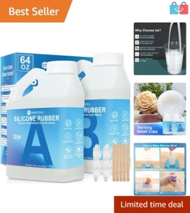 Explore Creative Mold Making with 64oz Super Elastic Silicone Kit - Easy to Use - Picture 1 of 8