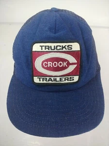 Truckers Crook Trailer Mesh Snap Back Truckers Hat Trucking Red Blue Semi Rig - Picture 1 of 8