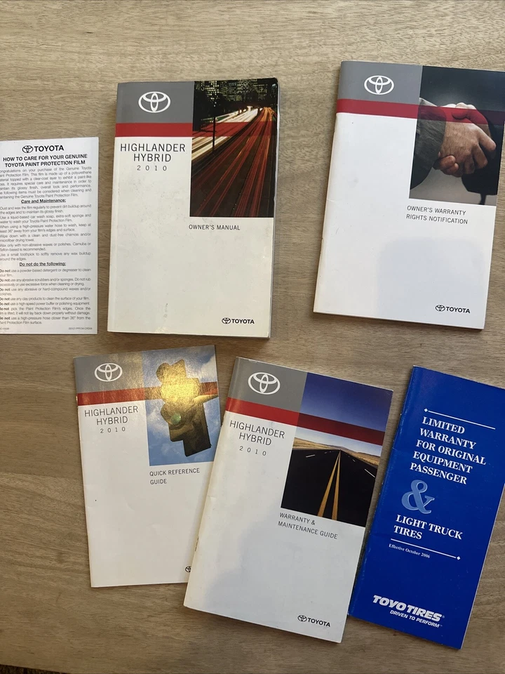 10 Toyota Highlander 2010 híbrido navegación manual del propietario libro envío gratuito Foto 1 de 1