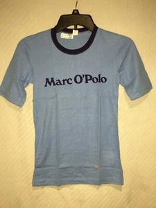 Vtg Marc O' Polo Cotton Blend Crew Neck Short Sleeve Blue Vintage T-Shirt Size S - Picture 1 of 7