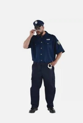 Camisa de policía oficial de policía azul disfraz de Halloween para adulto cos play Foto 1 de 4