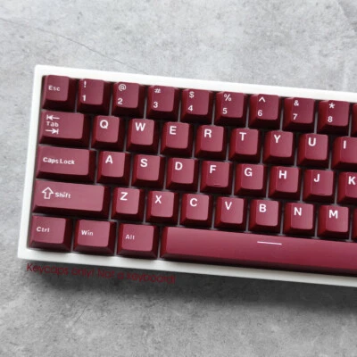 Dark Red PBT Double-shot Keycaps Set Cherry Profile for MX Mechanical Keyboards - Image 1 of 4