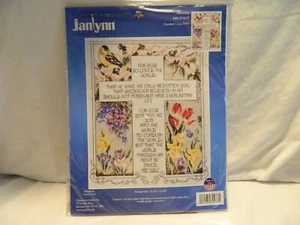 C-25 NEW JANLYNN COUNTED CROSS-STITCH KIT “JOHN 3:16-17” - Picture 1 of 4