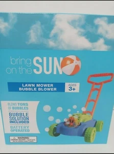 Bubble Blowing Lawn Mower with Bubble Solution Included NEW - Picture 1 of 9