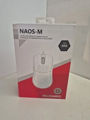HK Gaming NAOS-M 59g Ultra Lightweight Honeycomb Shell Gaming Mouse Black - Image 1 of 4