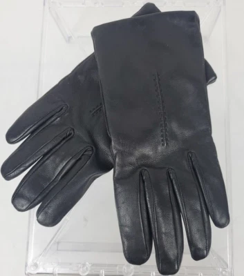 Aris Isotoner Genuine Leather Gloves Black Size 7 Soft - Image 1 of 4