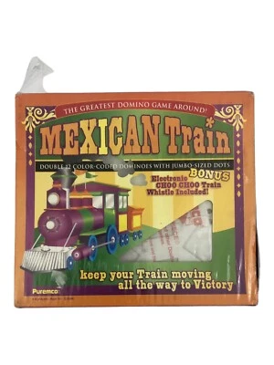 Juego Mexican Train Dominoes Bonus Electronic Train Silbato 2016 Nuevo en caja Foto 1 de 3