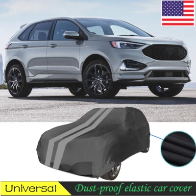 Black/Grey SUV Dust-proof elastic car cover indoor vehicle for ford edge - Imagem 1 de 4