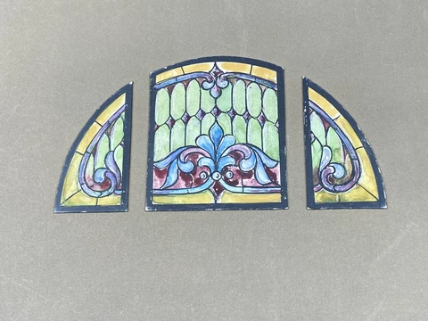 C.1895 STAINED GLASS WINDOW Watercolor Design Sketch, William Reith - Phila Cover