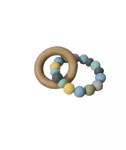 Brand New Wood And Silicone Teether Baby Soothing Toy - Picture 1 of 3