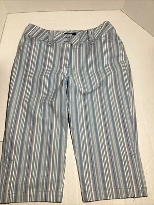 Capris Westbound, para mujer talla 6, rayas, mezcla de algodón, multicolor Foto 1 de 4