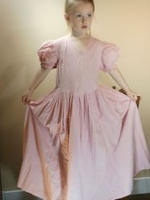 Child Youth Girl Vintage Clothing Dress 4-6 Year Old Gown Pink Prairie Usa