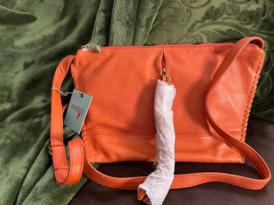 Bolso Bandolera Hobo International Naranja Puesta de Sol Cuero Estelar Nuevo con Etiquetas Ret $188 Foto 1 de 4