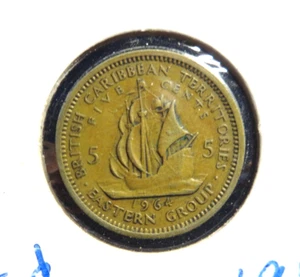 British Caribbean Territories 1964  5  Cents  👀 - Picture 1 of 2
