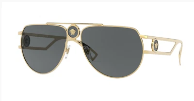 Óculos de Sol Masculino Versace VE2225 100287 Dourado/Cinza Redondo 60mm - Imagem 1 de 4