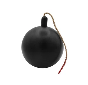 Plastic Black Fake Round Cartoon Bomb Prop Pretend Halloween Costume Accessory - Picture 1 of 7