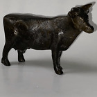 Vintage aged bronze metal cast bull heavy sculpture MCM mid century
