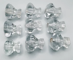 9 Vintage Sechseck Glas Kommode/Schublade/Knöpfe mit Hardware 2" x 1 3/4" 1 kleiner - Bild 1 von 19