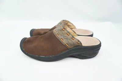 Mules/Zuecos informales Keen usados para mujer 9 marrón gamuza sin cordones al aire libre senderismo XT0706 Foto 1 de 4
