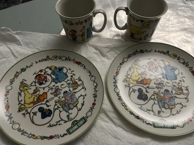 Juego infantil vintage de 4 piezas de Sesame Street Muppets Gorham Fine China 1976  Foto 1 de 4