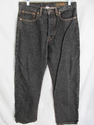 VOLCOM Boardwear Black Button Fly Cotton Straight Jeans Men's 32 x 30 - Image 1 of 4