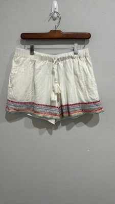 Anthropology THML 奶油刺绣中号短裤 — 第 1/4 张图片