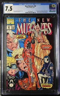NEW MUTANTS 98 CGC 7.5 WHITE PAGES 1ST APP DEADPOOL MARVEL COMICS - Image 1 of 2