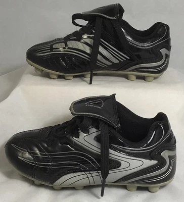 Vizari Soccer Cleats Childrens Size 9 US Black & White Sports Shoes Kids Child - Image 1 of 4