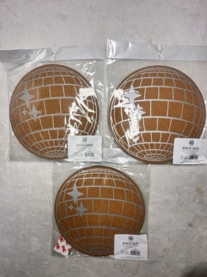 U Brands Disco Daze  Cork Bulletin Board 10" with Mounting Strips 3pc - Image 1 of 4