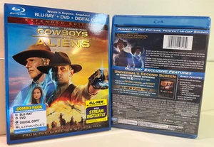 Cowboys and Aliens Blu-Ray + DVD Extended Ed, Daniel Craig, Harrison Ford, Bonus - Picture 1 of 4