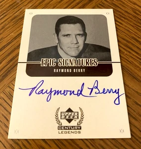 1999 Upper Deck "Century Legends" RAYMOND BERRY Epic Signatures Auto #RB - HOF - Picture 1 of 2