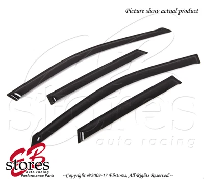 Paraseras de ventana JDM negras profundas montadas en el exterior 4 un. para Nissan Murano 2003-2007 Foto 1 de 4