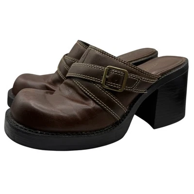 Zapatos de tacón vintage Lower East Side para mujer zueco mula Y2K talla 7 plataforma gruesa Foto 1 de 4