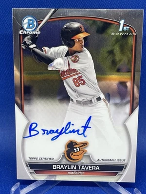 2023 Bowman Chrome Braylin Tavera Prospect Autographs #CPA-BT - Image 1 of 4
