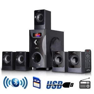 Sistema de altavoces beFree Sound 5.1 canales sonido envolvente Bluetooth en negro - Imagen 1 de 1