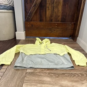 Eddie Bauer Rain Jacket Women’s XXL 1/2 Zip Yellow Gray - Picture 1 of 10