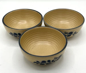 Set Of 3 Vintage Pfaltzgraff Folk Art 600 Soup Cereal Bowl 5½"x2¼" - Picture 1 of 5