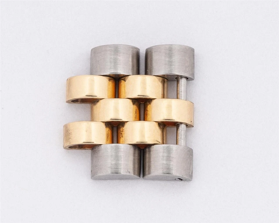 ONE GENUINE MENS ROLEX JUBILEE DOUBLE LINK "D" LINK 18K YELLOW GOLD & STAINLESS - Image 1 of 2