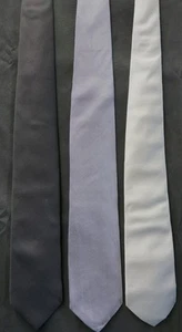 Einfarbige Seidenkrawatten Konvolut (3 Krawatten) (4008) - Bild 1 von 2