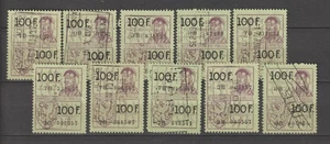 Belgium Revenue Cinderellas Fiscal Fiscaux Taxpaid Tax Stamps Fiscaalzegels 6 - Picture 1 of 1