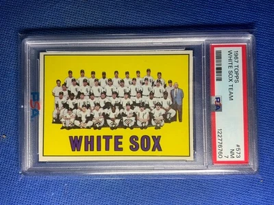 1967 TOPPS #573 WHITE SOX TEAM PSA 7 - Image 1 of 2