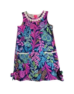 Lilly Pulitzer Little Lilly Knit Shift Calypso Coast Dress Girls Size L 8-10  - Image 1 of 4