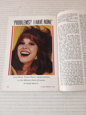 TV Guide UT ID Feb 18 1967 Dean Martin Lana Wood Vince Edwards Diahann Carroll Foto 1 de 4