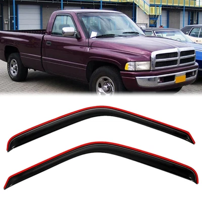 Para Dodge Ram 1500 2500 3500 1994-2001 viseras de ventana en canal ventilación lluvia  Foto 1 de 4