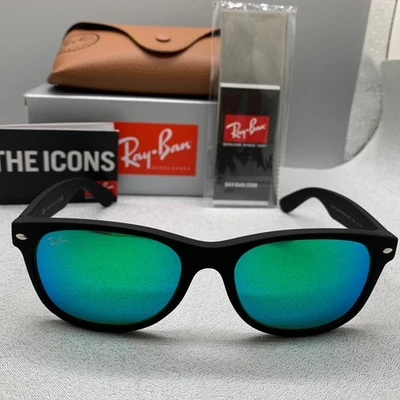 LO ÚLTIMO Gafas de sol Ray-Ban verdes coloridas nuevas Wayfarer (RB2132 55-18 MM)-02 Foto 1 de 4