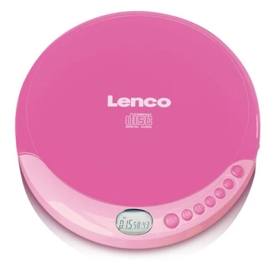 Lenco CD-011 - Tragbarer CD-Player mit Akku-Aufladefunktion - Pink - Bild 1 von 2