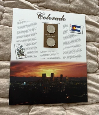 Uncirculated Colorado State 2006 D & P Quarter Fleetwood Panel NM-MT - Image 1 of 2