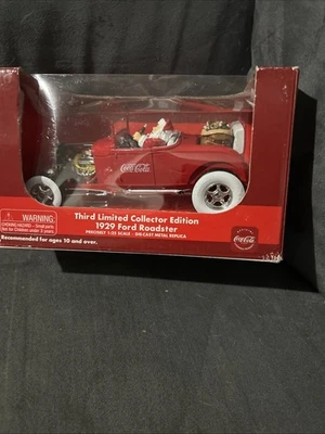 NIB Diecast 1st Gear COCA-COLA 3rd LTD Ed 1929 FORD ROADSTER 1:25 SANTA Car  U - Image 1 of 2