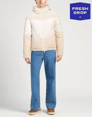 PVP €650 EMPORIO ARMANI Chaqueta acolchada EU52 US42 XL Beige Capucha con cordón Foto 1 de 4